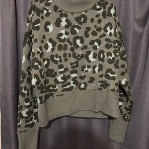 True Craft Green Cowl Neck Sweater